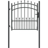 vidaXL Vrata ograde s bodljama Siva 100 x 100 cm | shoptok.hr