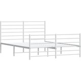  Metalni okvir kreveta uzglavlje i podnožje bijeli 120x190 cm | Eponuda.ba