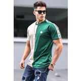 Madmext Men's Green Printed T-Shirt 5398 Cene