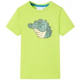vidaXL Otroška majica s kratkimi rokavi svetlo zelena 116