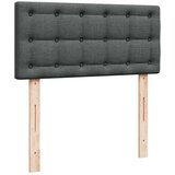 vidaXL Box spring postelja z vzmetnico temno siva 80x200 cm blago | Shoptok.si