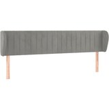 Maison Chic Vzglavna omarica - Nočna omarica - Posteljna omarica z ušesi svetlo sivo 183x23x78/88 cm žamet, (21710043) | Shoptok.si