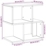 vidaXL Nočna omarica 2 kosa artisan hrast 50x30x51,5 cm inženirski les | Shoptok.si