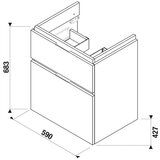 Jika H40J4234025191 Cubito 59 x 43 cm omarica za umivalnik | Shoptok.si