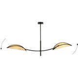  Luster na šipci LOTUS 2xE14/10W/230V crna/bež | Eponuda.com