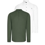 Dewberry DOUBLE SET G783 JUDGE COLLAR SHIRT-WHITE-KHAKI Cijene