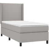  Box spring s madracem LED svjetlosivi 100x200 cm tkanina | shoptok.hr