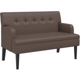  Klupa s naslonom smeđa 112 x 65,5 x 75 cm od umjetne kože | Eponuda.ba