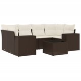 Maison Chic Seti vrtnega pohištva - Vrtna garnitura - Vrtni pohištvo set 7-delna z blazinami rjav poli ratan, (21803203) | Shoptok.si