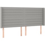  Uzglavlje s ušima svjetlosivo 183x16x118/128 cm od tkanine | shoptok.hr