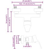 Tuš Miješalica Crna G 1 / 2 inča Mjed | shoptok.hr