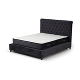 Hanah home deluxe set 150 x 200 anthracite dvostruki dušek, baza i uzglavlje