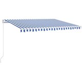 Tenda na ručno uvlačenje LED 400 x 300 cm plavo-bijela | shoptok.hr
