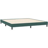 Box Spring krevet s madracem i LED tamno zeleni 180x220 cm baršun | shoptok.hr