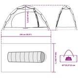 vidaXL šator s krovom ostalo s zračnim otvorom siva i crna 236 x 150 x 136 cm | shoptok.hr