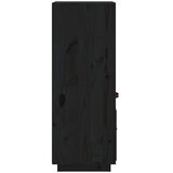  Visoka komoda crni 34 x 40 x 108,5 cm od masivne borovine | shoptok.hr