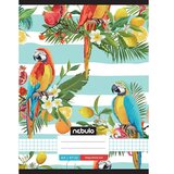 NEBULO Špiralna črtasta zvezek z motivom papige v karo vzorcu 87-32 A/4 | Shoptok.si