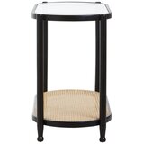 Premier Housewares Črna/v naravni barvi stranska mizica s stekleno mizno ploščo 49x100 cm Cebu – | Shoptok.si