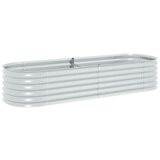 Furnova Visoka greda 240x80x44 cm pocinkano jeklo srebrna, (21921783) | Shoptok.si