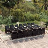  15-dijelni vrtni blagovaonski set s jastucima poliratan crni | shoptok.hr