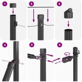  Stup za ogradu 26 pcs Siva 3,2 x 3,2 x 80 cm | shoptok.hr