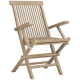  Sklopive vrtne stolice 2 kom sive 56x61x89 cm masivna tikovina | shoptok.hr