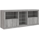  Komoda s LED svjetlima boja sivog hrasta 181,5x37x67 cm | shoptok.hr