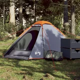  Kupolasti šator za kampiranje za 2 osobe sivo-narančasti