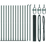 vidaXL zavarena žičana ograda sa 13 splavi zelenih 0.8x25 m čelika | shoptok.hr