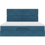  Otomanski posteljni okvir z vzmetnicami moder 160x200 cm žamet, (22053842) | Shoptok.si