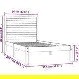  Posteljni okvir iz trdnega lesa 90x200 cm, (20684285) | Shoptok.si