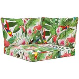  Jastuk za vanjsku sofU 3 pcs šareni Poliester - šareni 80 x 80 cm 1x sjedalo +1x naslon +1x bočna strana (2D s bartagom) | shoptok.hr