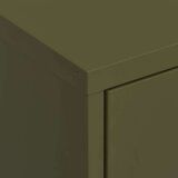  Omara za shranjevanje olivno zelena 80x35x101,5 cm jeklo | Shoptok.si