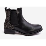 Boto Women's Low Boots Ankle Boots with Embellishment Black Donname | Shoptok.si