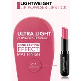 Flormar Lightweight Lip Powder Lipstick dolgoobstojna šminka z mat učinkom odtenek 011 Pink for Night 3 g | Shoptok.si