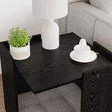 vidaXL Ograja za mačji WC Črni hrast 53 x 53 x 51 cm Konstruiran les | Shoptok.si