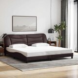  Okvir za krevet bez madraca Hvar tamnosmeđi 200x200 cm od tkanine | shoptok.hr
