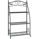 vidaXL Stojalo za rože črno 56x30x96 cm jeklo | Shoptok.si