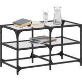  Stolić s prozirnom staklenom površinom 78,5x40x45 cm čelik | Eponuda.com