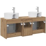  Set ormarića za kupaonicu 3 kom. Hrast artisan | shoptok.hr