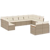  12-dijelni set vrtnih sofa od poliratana s jastucima bež | shoptok.hr