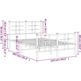 Metalni Kovinski posteljni okvir z vzglavjem in vznožjem črn 120x200 cm | Shoptok.si