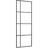 vidaXL Klizna vrata s priborom 76 x 205 cm od ESG stakla i aluminija | shoptok.hr