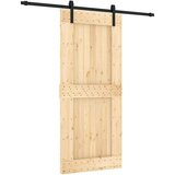  Klizna vrata s priborom za montažu 90 x 210 cm masivna borovina | shoptok.hr