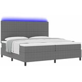  LED Box Spring Krevet Svijetlo siva i bijela. 200 x 200 cm | Eponuda.ba