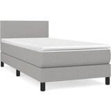 Maison Chic Box spring postelja - Vzmetna postelja z vzmetnico svetlo siva 80x200 cm blago SL114, (21909360) | Shoptok.si