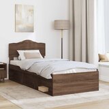 vidaXL Konstrukcija postelje Rjav hrast 90 x 190 cm Masivno borovo les, (5000102209) | Shoptok.si