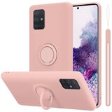 Cadorabo Ohišje, združljiv s Samsungom v tekoči roza barvi - zaščitni pokrov iz fleksibilnega silikona TPU z obročem, (20586190) Cene