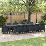  Stol za vrt Antracit 400 x 100 x 73 cm poliratan Cijene