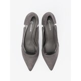 GOODIN Grey suede pumps with transparent inserts | ePonuda.com